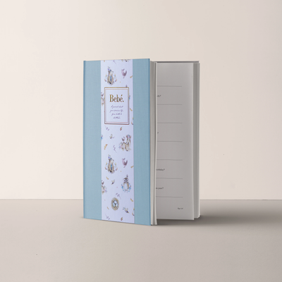 Baby Journal - Bebe Book With Keepsake Box And Pen - Baby Blue