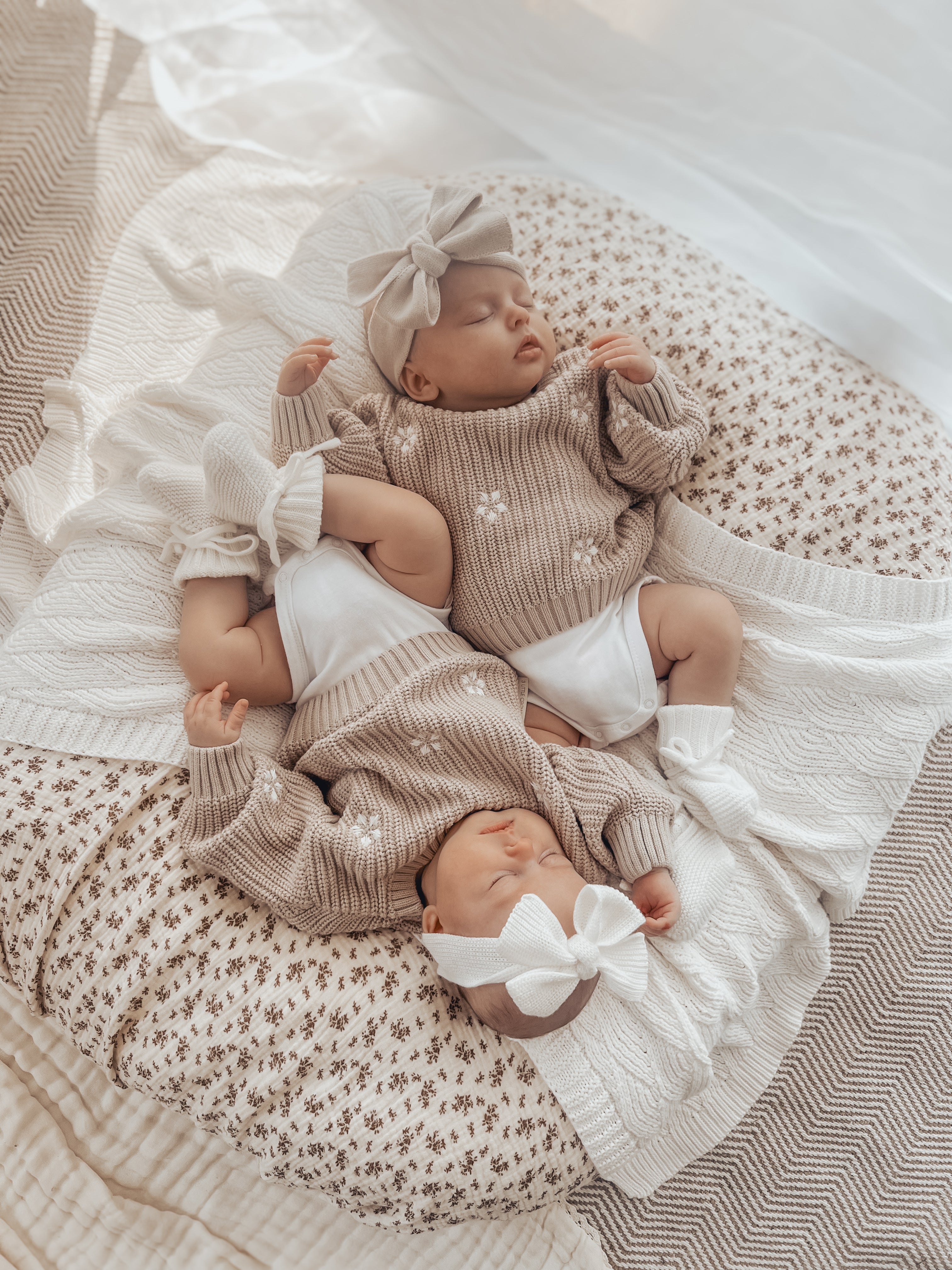 Knitted Topknot - Mushroom