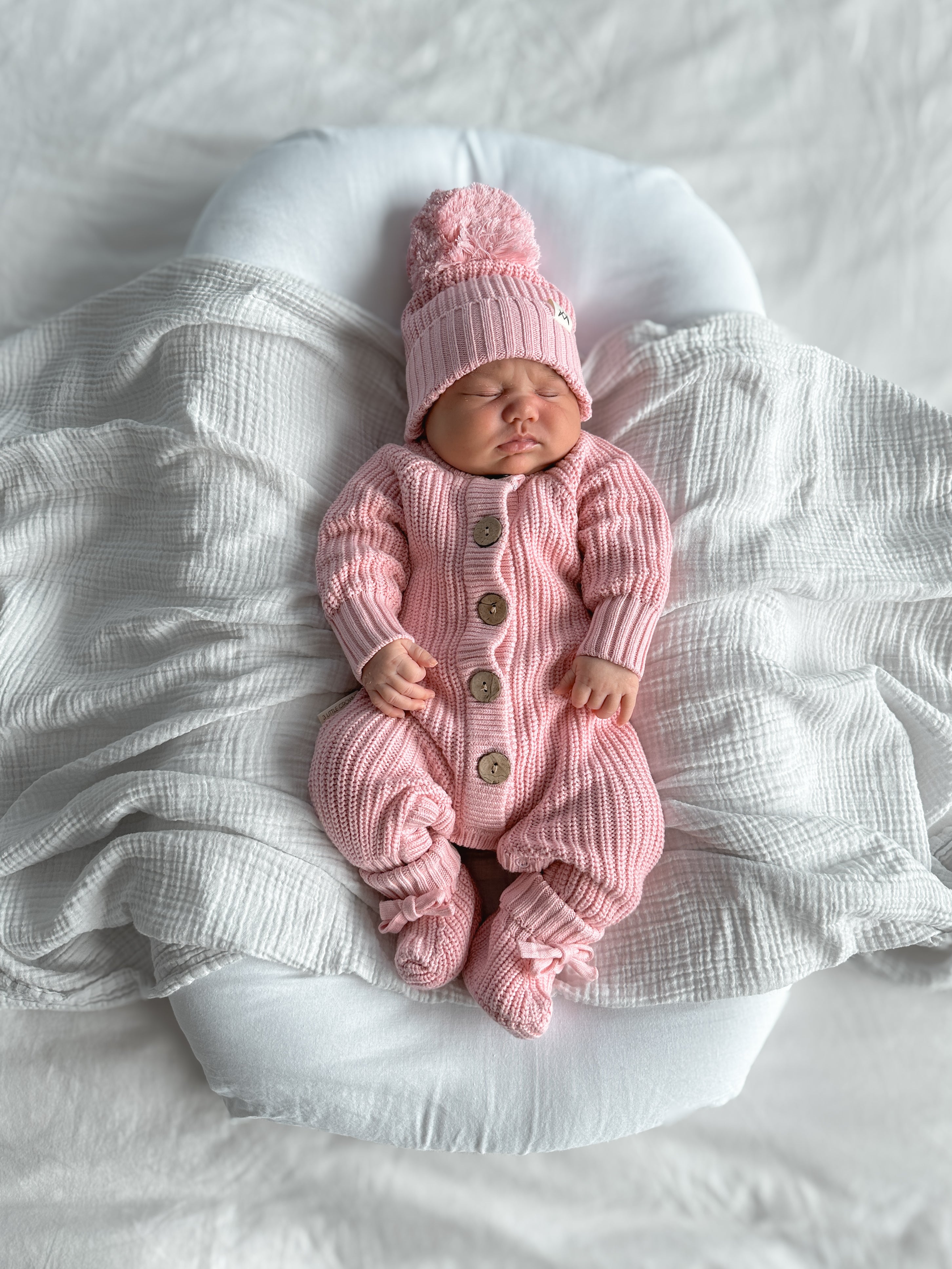 Knitted Romper - Pink