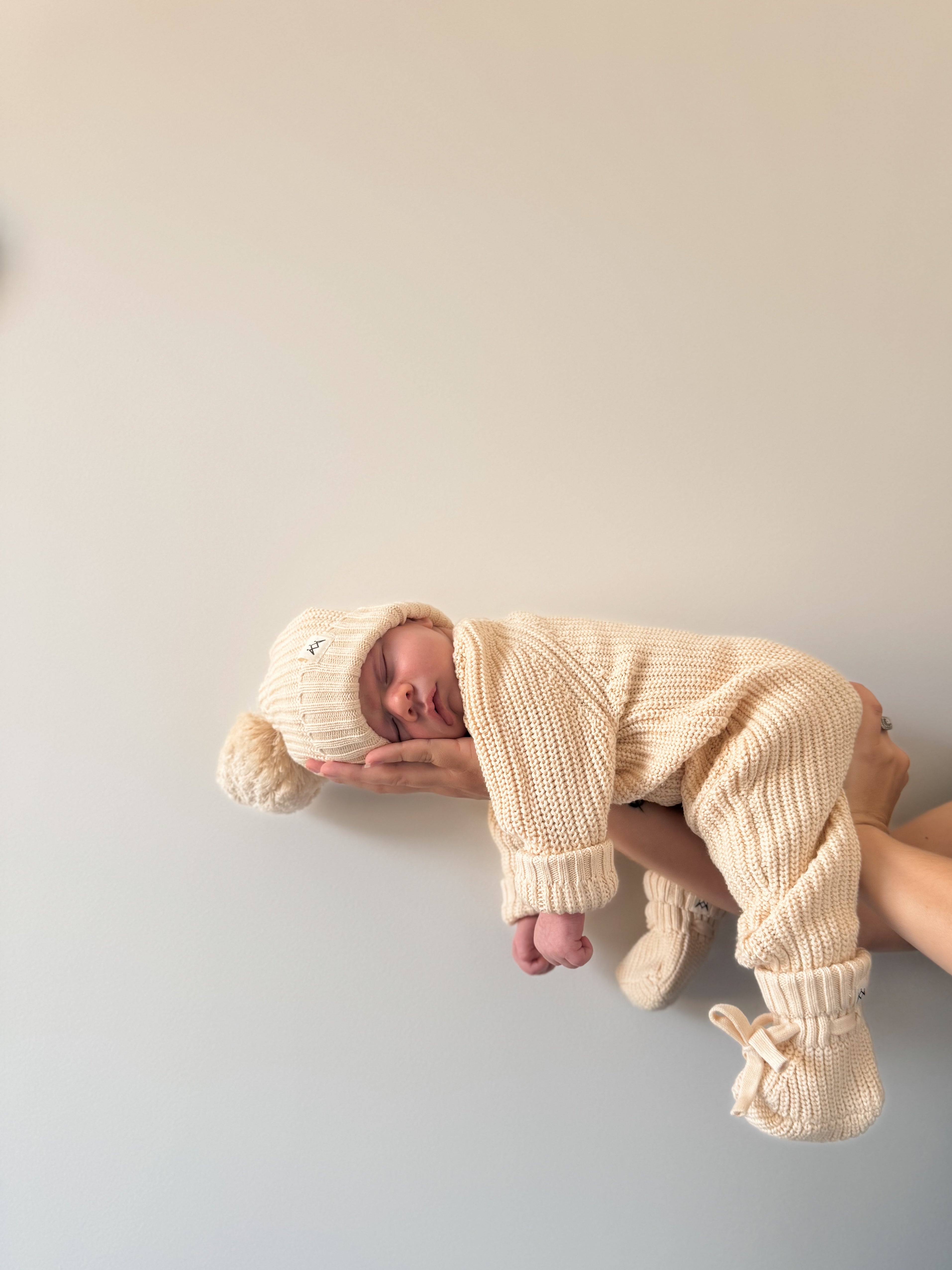 Knitted Romper - Oat