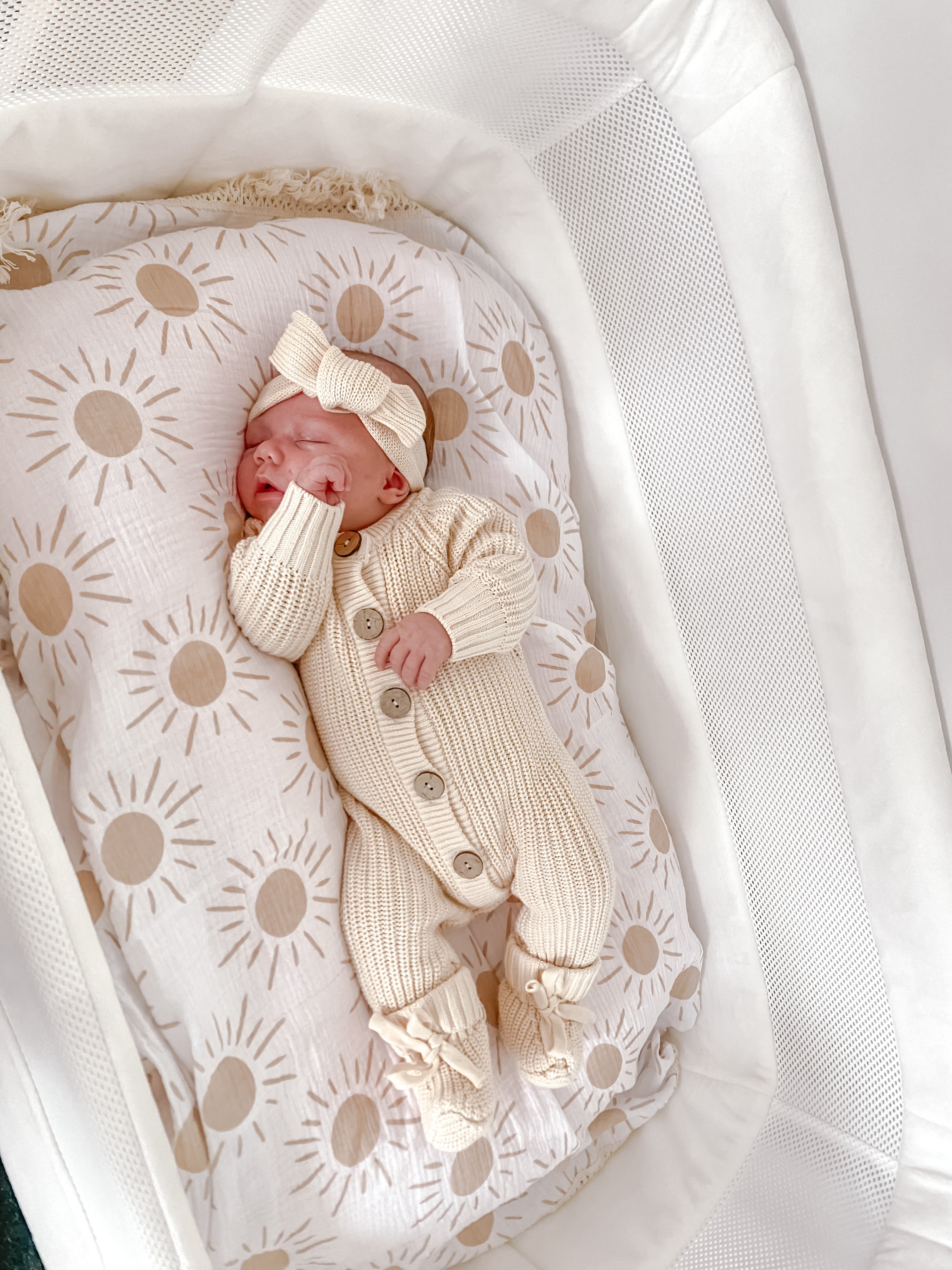 Fringe Swaddle Blanket - Sun