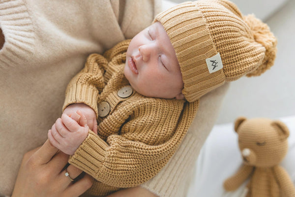 Comforter & Body Suit & Knitted Beanie - 3 Little Crowns