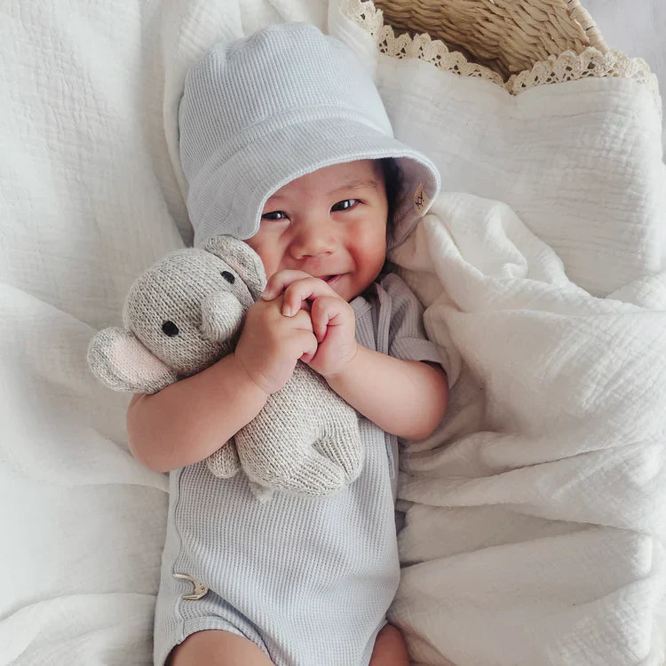 Summer Bodysuit & Sunhat - Sky Blue by 3 Little Crowns
