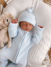 My First Outfit - Onesie & Beanie Set - Baby Blue