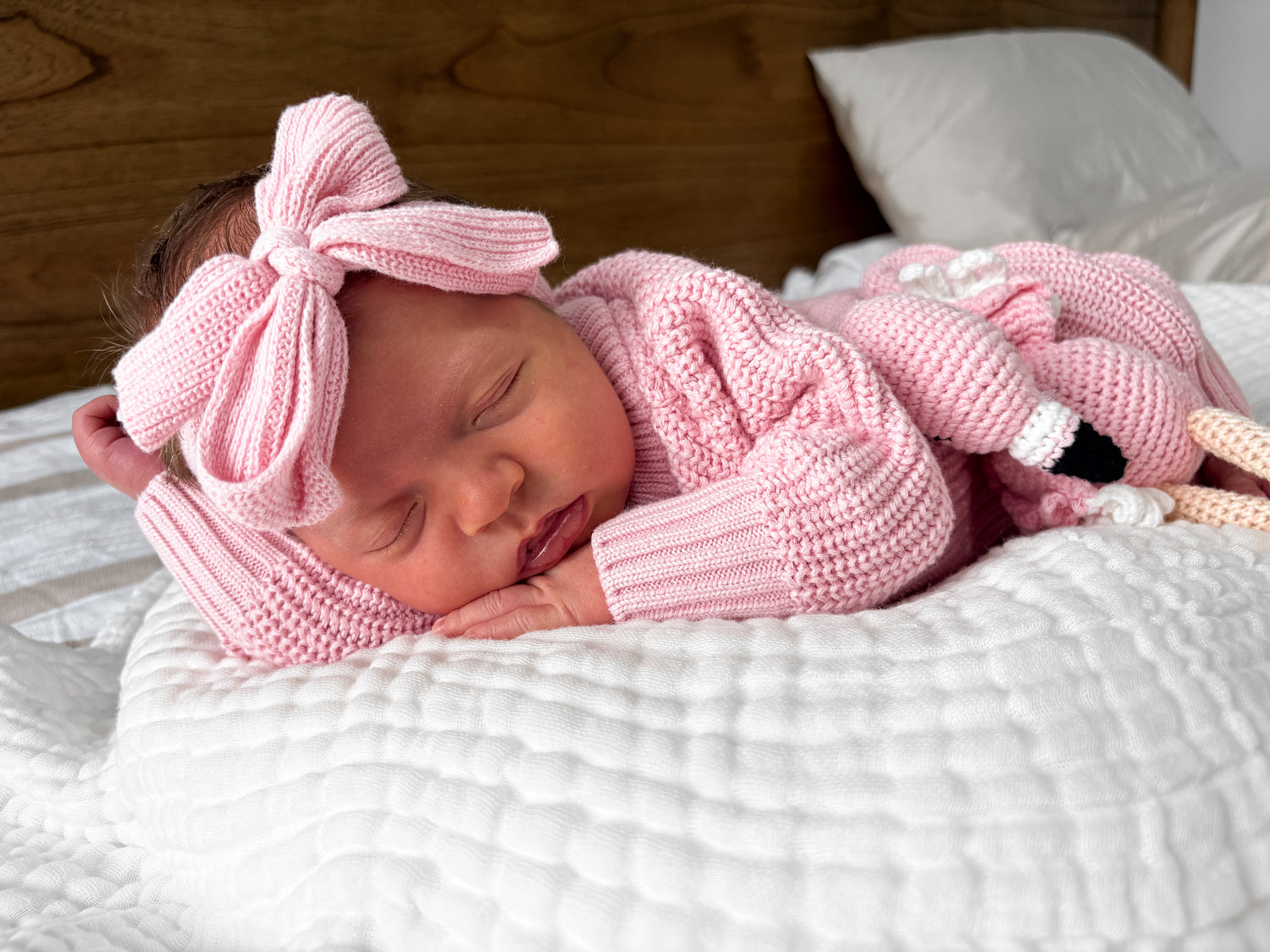 Knitted Romper - Pink