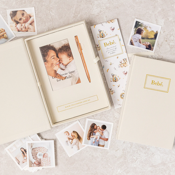 Baby Journal - Bebe Book With Keepsake Box And Pen - Ivory