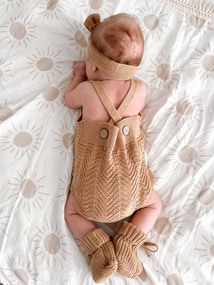 Fringe Swaddle Blanket - Sun