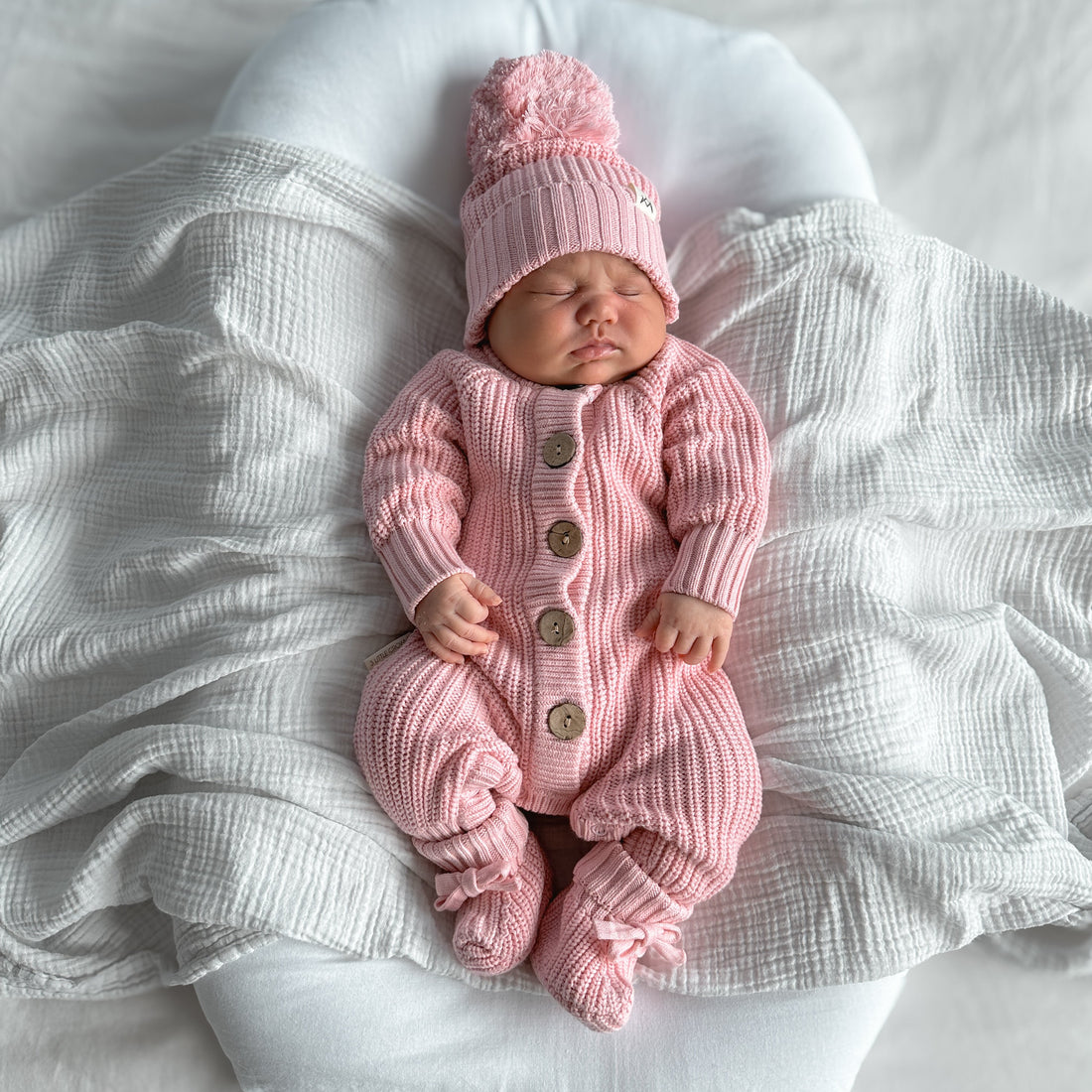 Knitted Romper - Pink