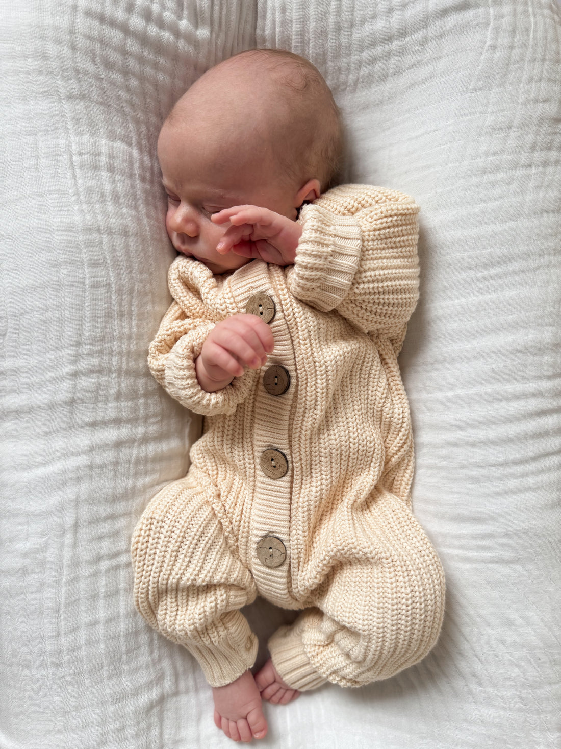 Knitted Romper - Oat