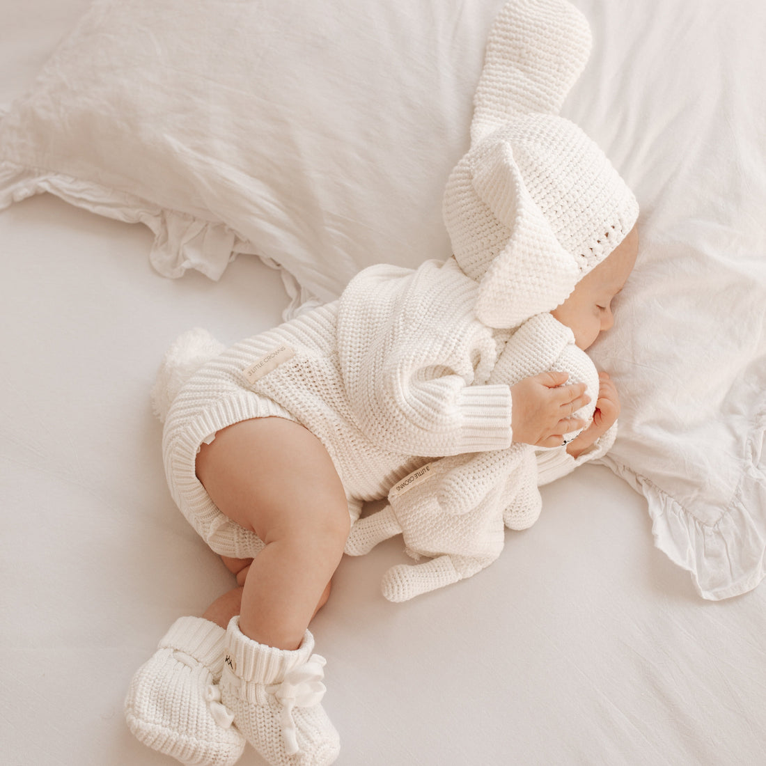 Textured Knit Bodysuit - Bunny