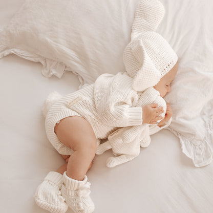 Textured Knit Bodysuit - Bunny