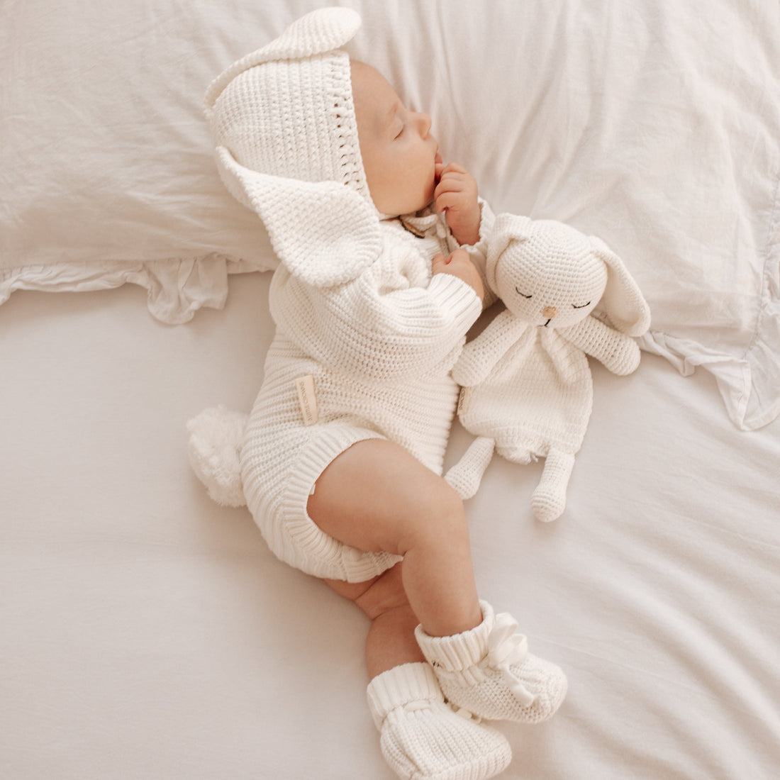 Textured Knit Bodysuit - Bunny