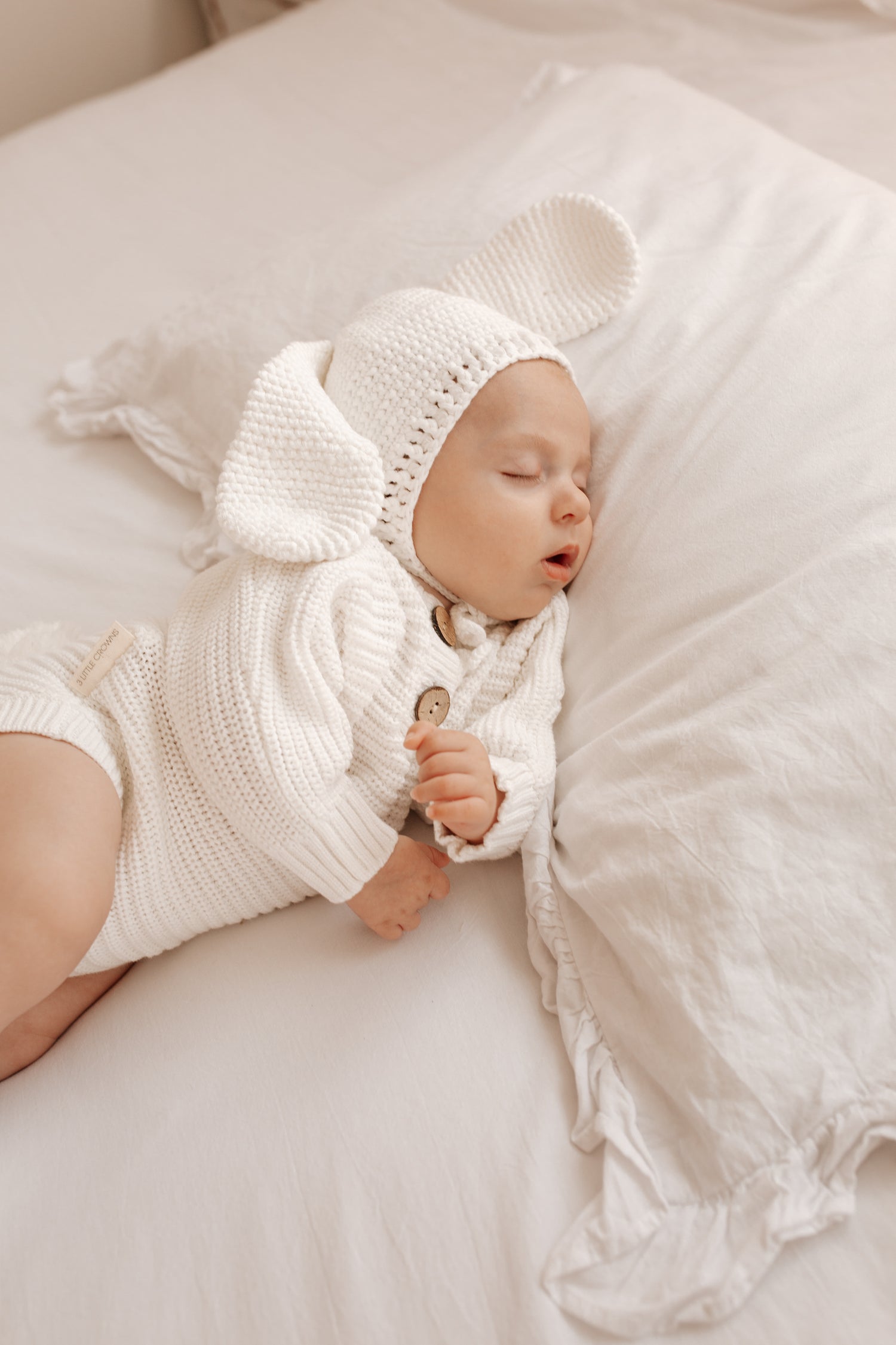 Textured Knit Bodysuit - Bunny