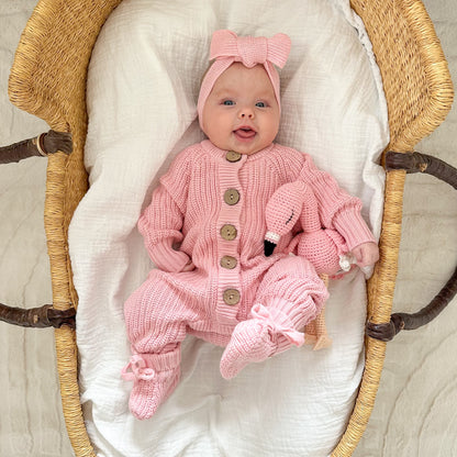 Knitted Romper - Pink