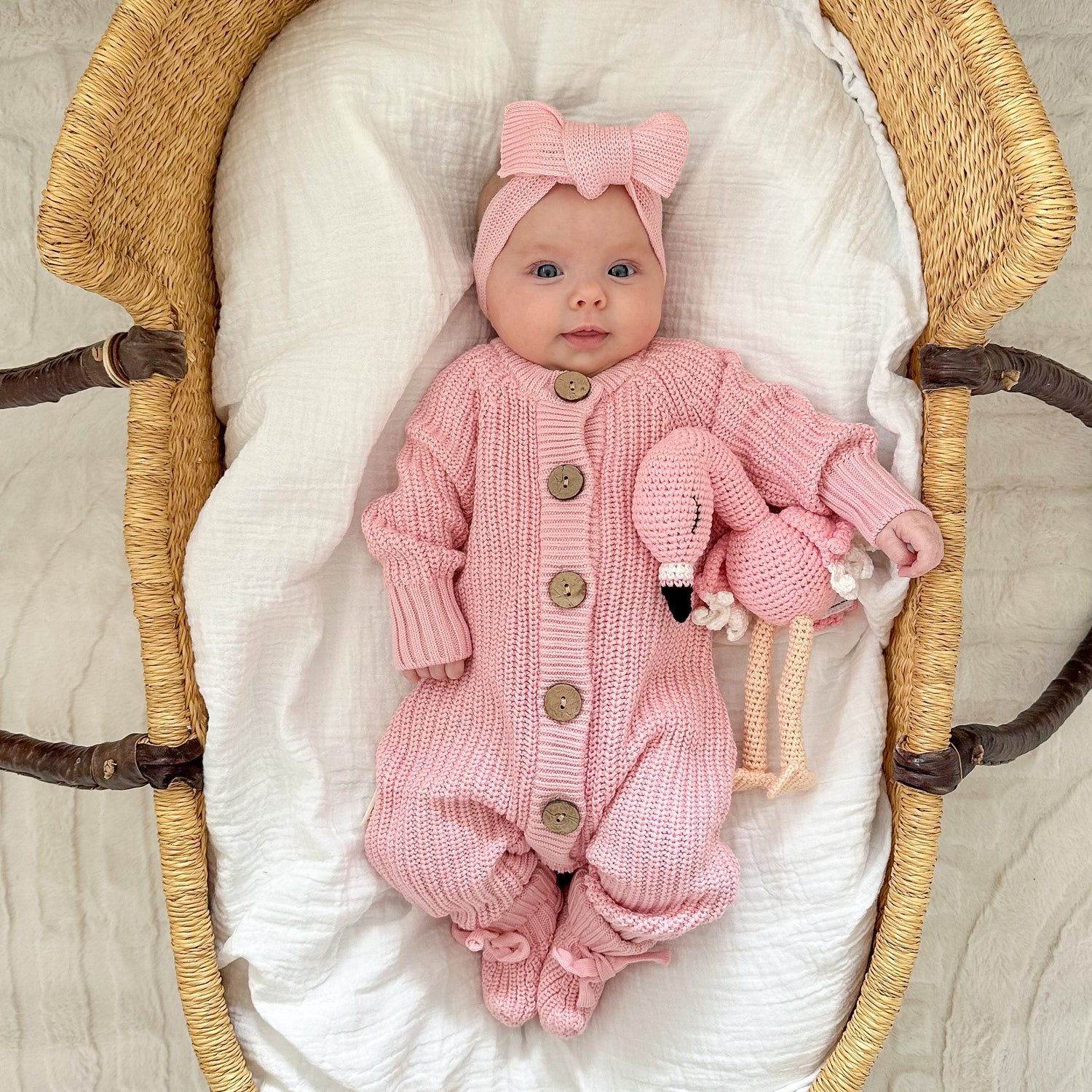 Wave Knit Bodysuit - Pink