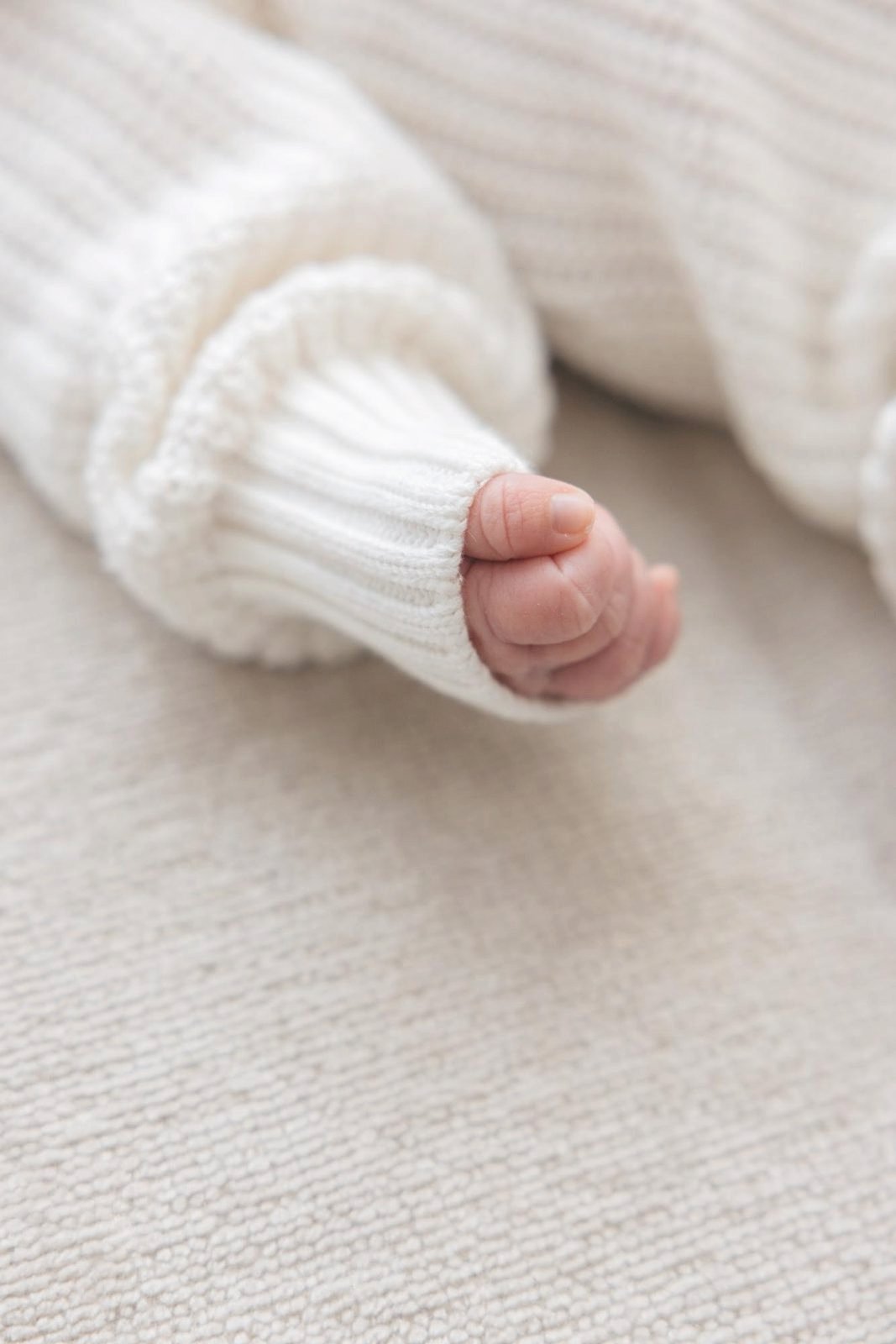 Knitted Romper - Ivory - 3 Little Crowns