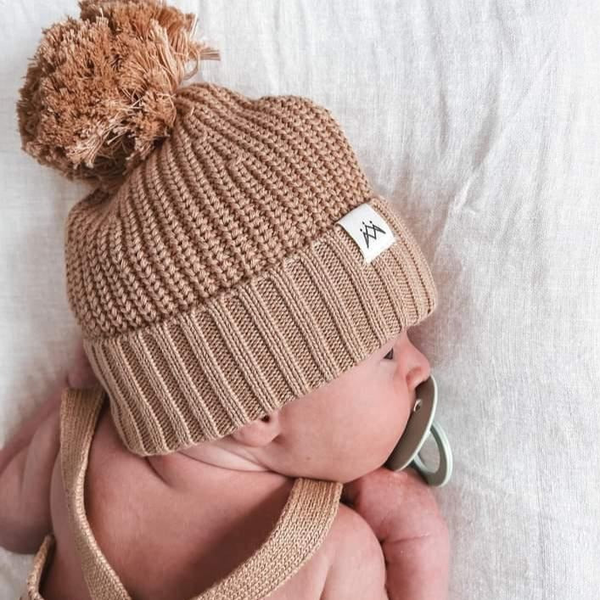 Textured Knit Bodysuit, Beanie & Booties & Cuddle Me Bear Bundle - Coco