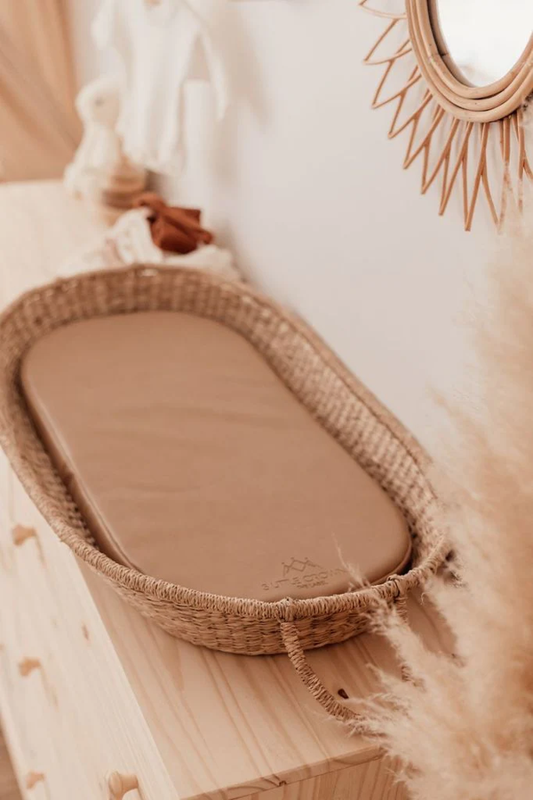 Change Pad & Basket Bundle - Tan & Nyla