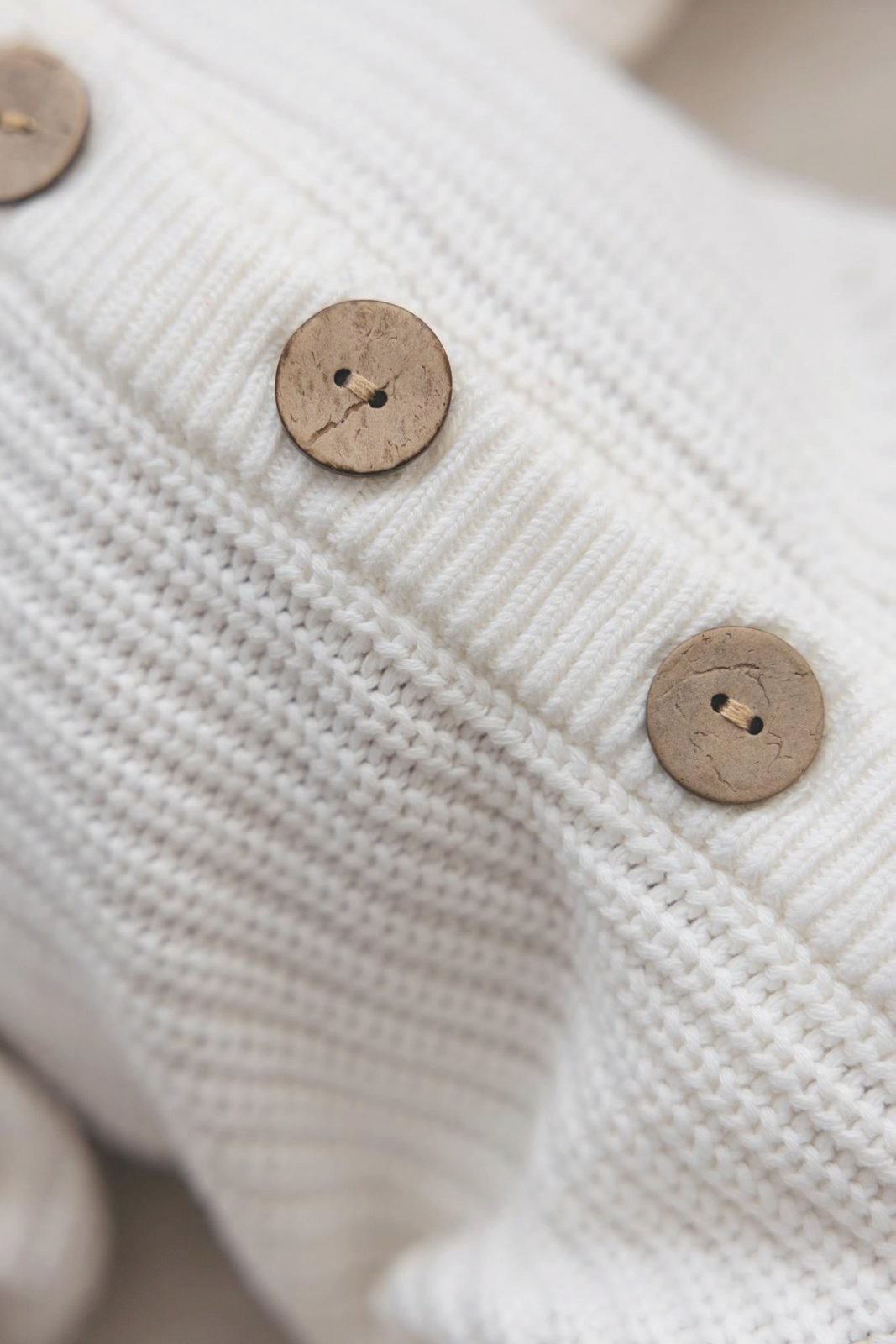 Knitted Romper - Ivory - 3 Little Crowns