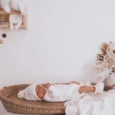 Change Pad & Basket Bundle - Tan & Nyla