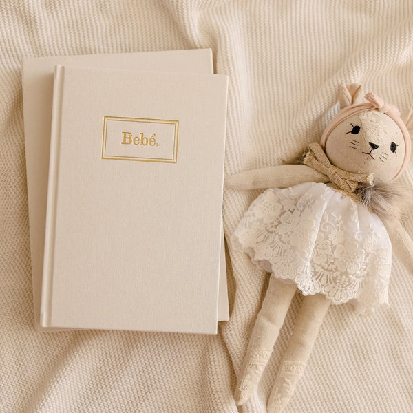 Baby Journal Bebe Book With Keepsake Box And Pen Oatmeal
