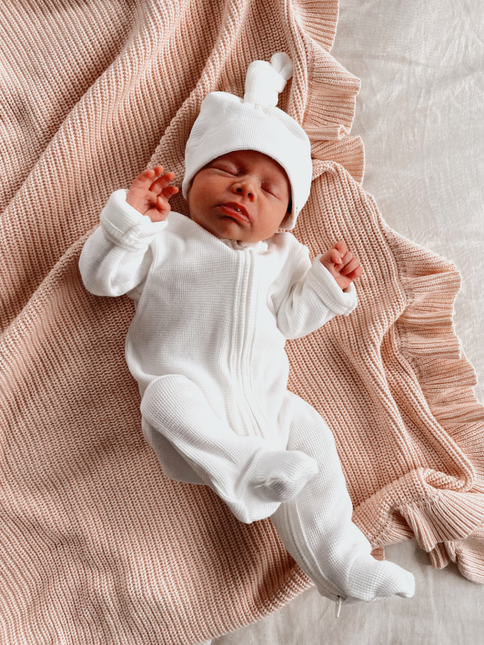 Newborn Boys Onesie Powder White 3 Little Crowns