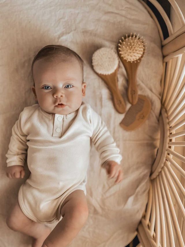 Wooden Baby Brush Set