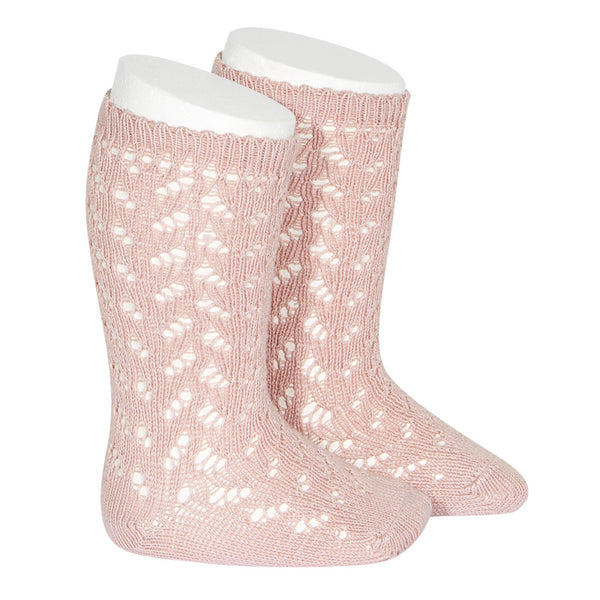 Condor Full Crochet Knee High Sock Dusty Pink 